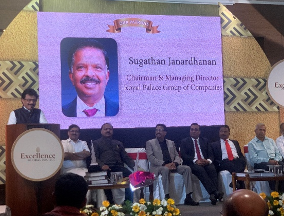 Mr. Sugathan Janardhanan, Founder of Indroyal Group, Received the Global Excellence Award